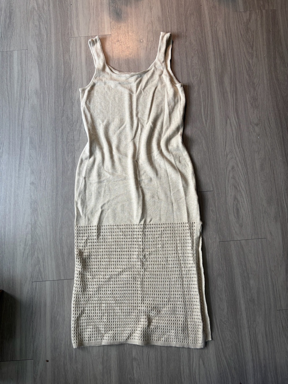 Universal Thread Cream Knit Tank Midi Dress